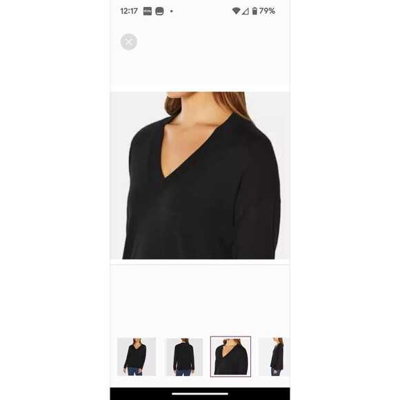 BANANA REPUBLIC Womens XXL Black Fine Merino Wool Textured Rippled Sweater - Picture 7 of 13